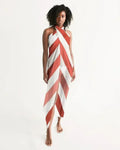 Cache-maillot rouge transparent à chevrons
