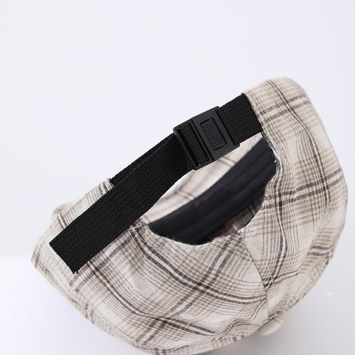 Casquette de baseball brodée à rayures et carreaux pour femme – 4 couleurs