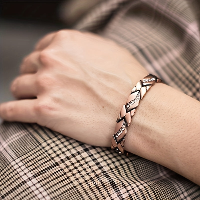 Bracelet en cuivre pour homme et femme, thérapie par énergie magnétique pour le soulagement de la douleur