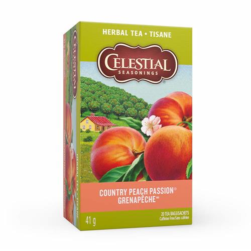 Tisane naturelle Celestial Seasonings, Pêche et Fruits de la Passion, 20 sachets