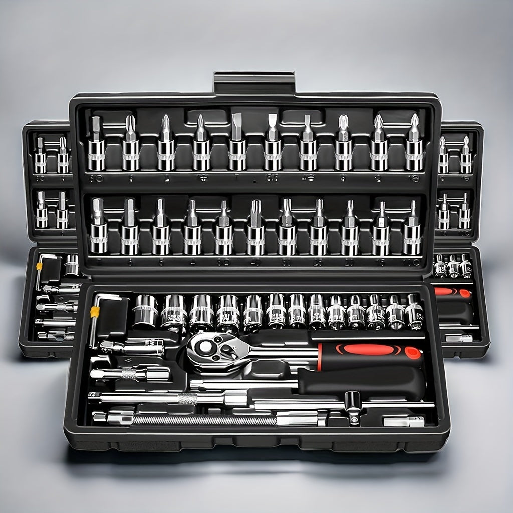 Jeu de 46 outils cliquets et clés