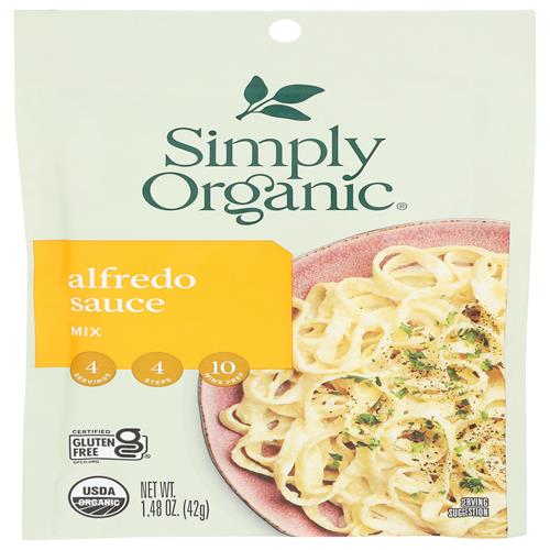 Simply Organic, Préparation pour sauce pâtes, Alfredo, 42 g