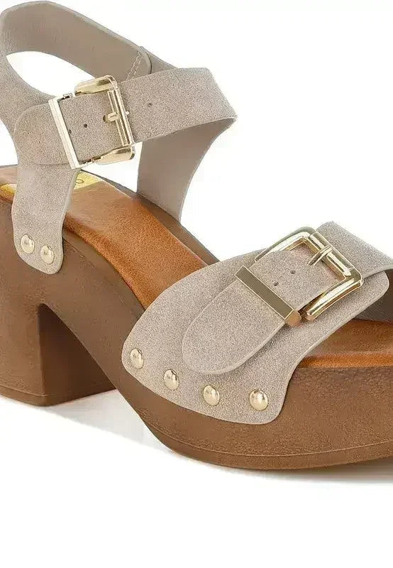 Sandales Sabots en Daim Véritable Lhasa