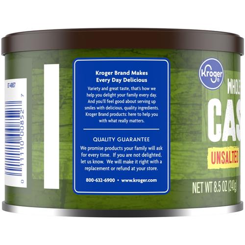 Noix de cajou entières sans sel Kroger 241 g