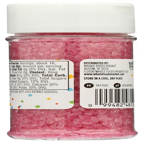 Sucre décoratif rose Whole Foods Market, 93,5 g