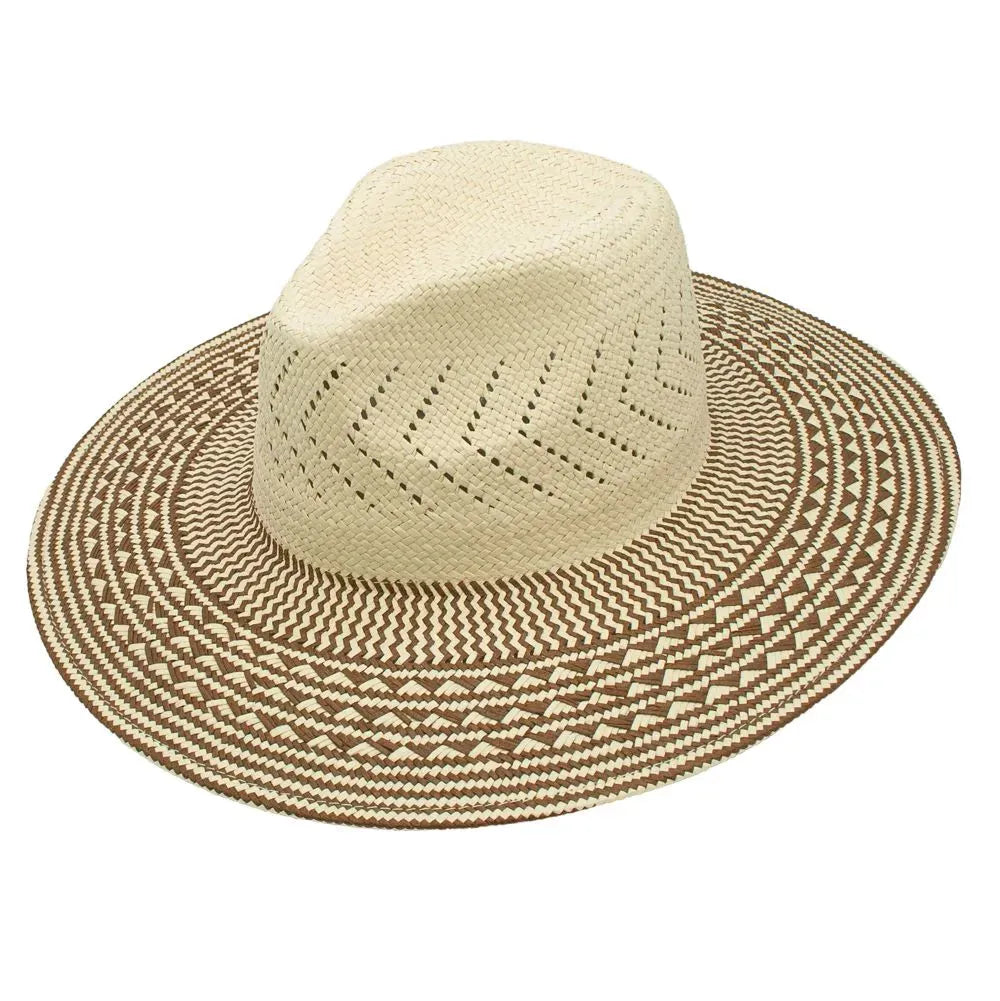 Peter Grimm Buenos Aires - Chapeau Fedora en Paille à Larges Bords