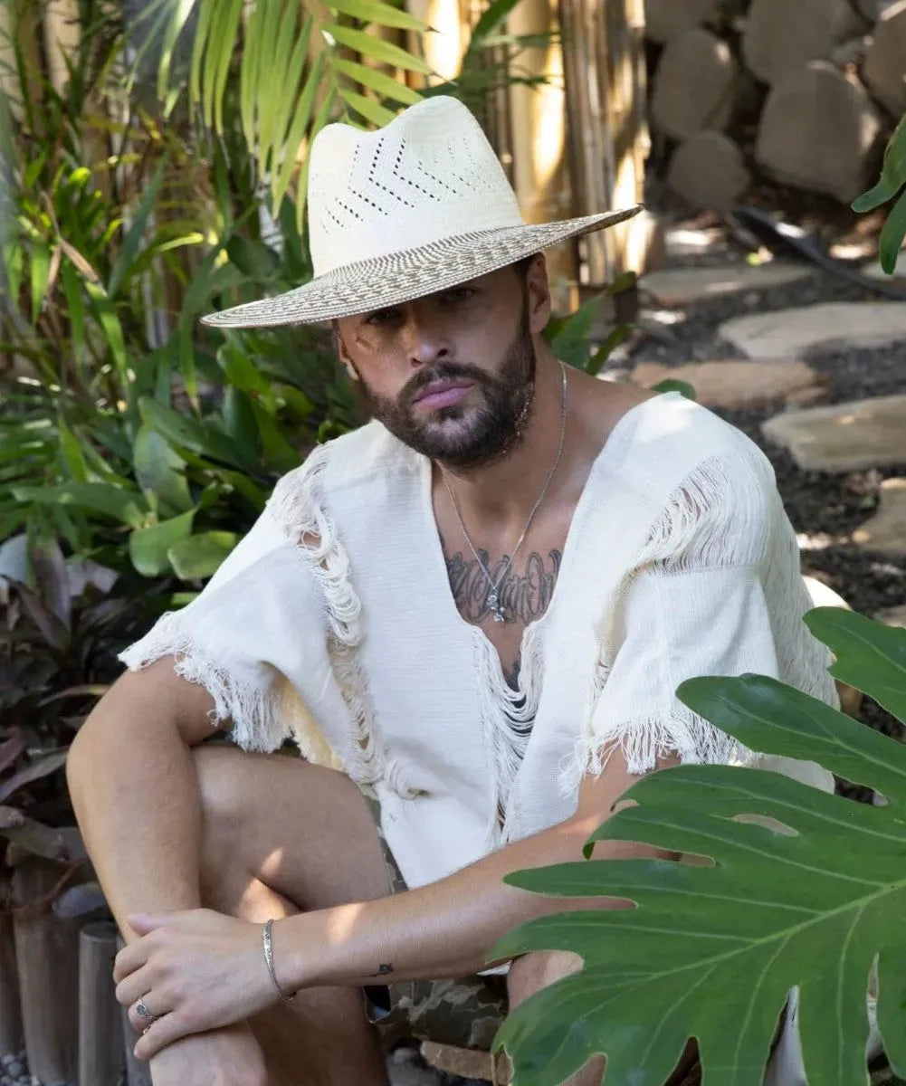 Peter Grimm Buenos Aires - Chapeau Fedora en Paille à Larges Bords
