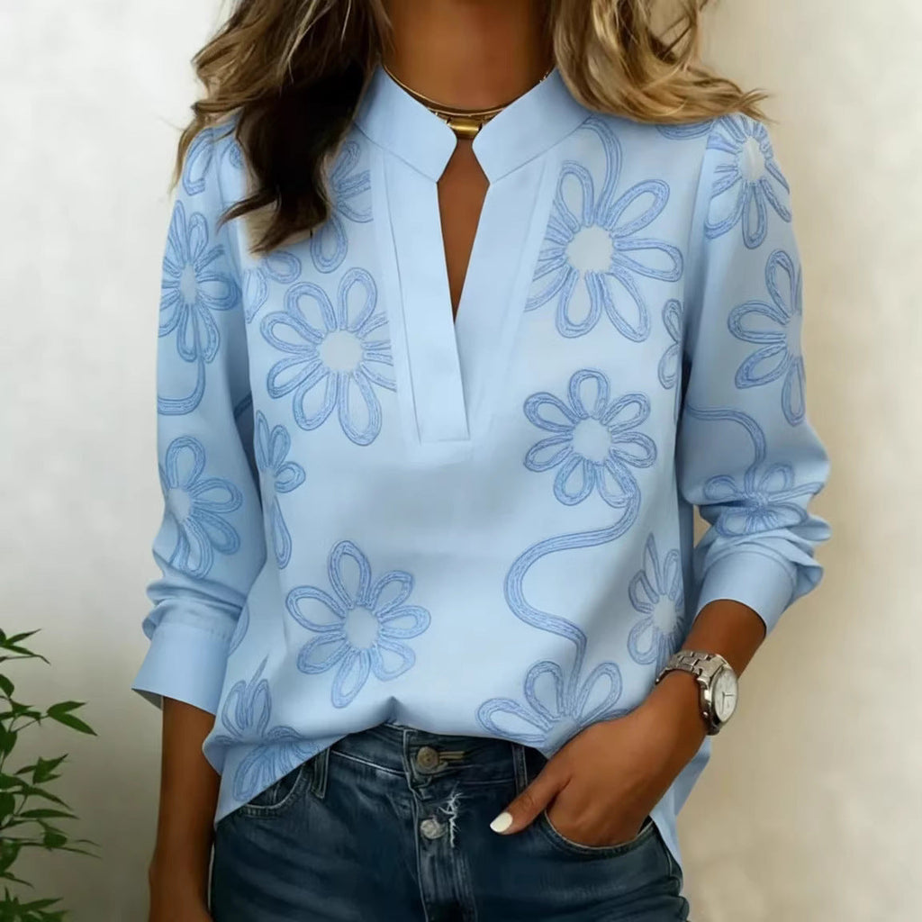 Haut de chemise décontractée pour femmes imprimé numérique 3D