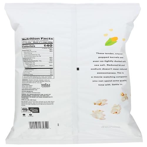 Popcorn biologique réduit en gras et en sodium Whole Foods Market, 170 g