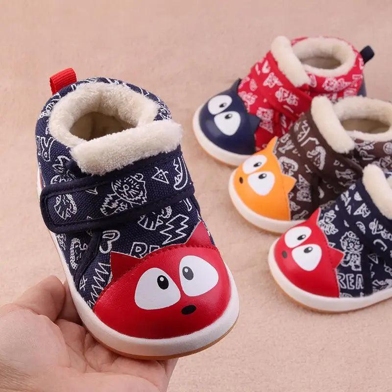 Chaussures bébé en coton de couleur assortie à semelle souple