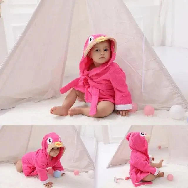 Bébé Mignon Mini Dessin Animé Peignoirs Doux Confortable Peignoir Serviette De Bain Chaude Pour Bébés Nourrissons Plage Intérieur Serviette Couvertures Durables