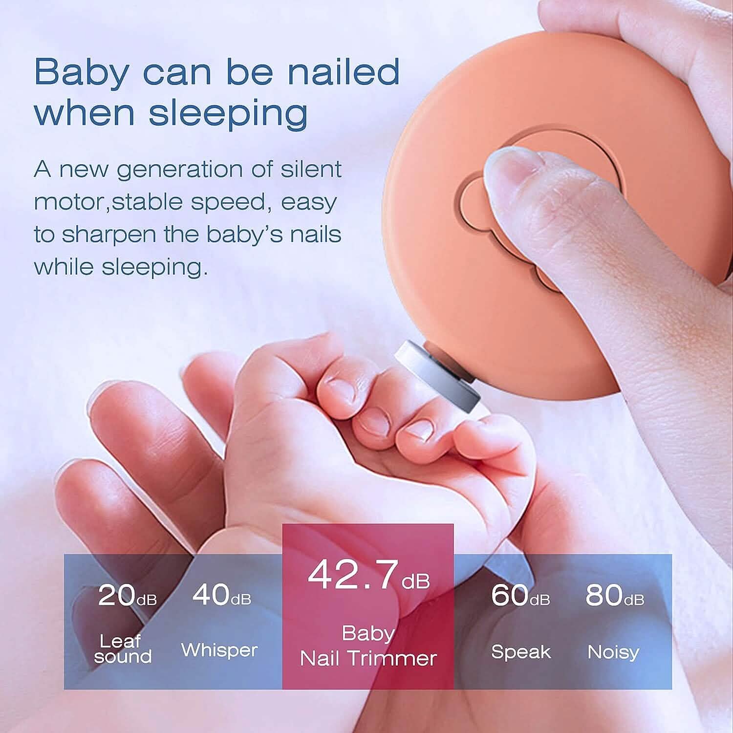 Coupe-ongles pour bébé, Tondeuse électrique sûre, Kit de lime à ongles