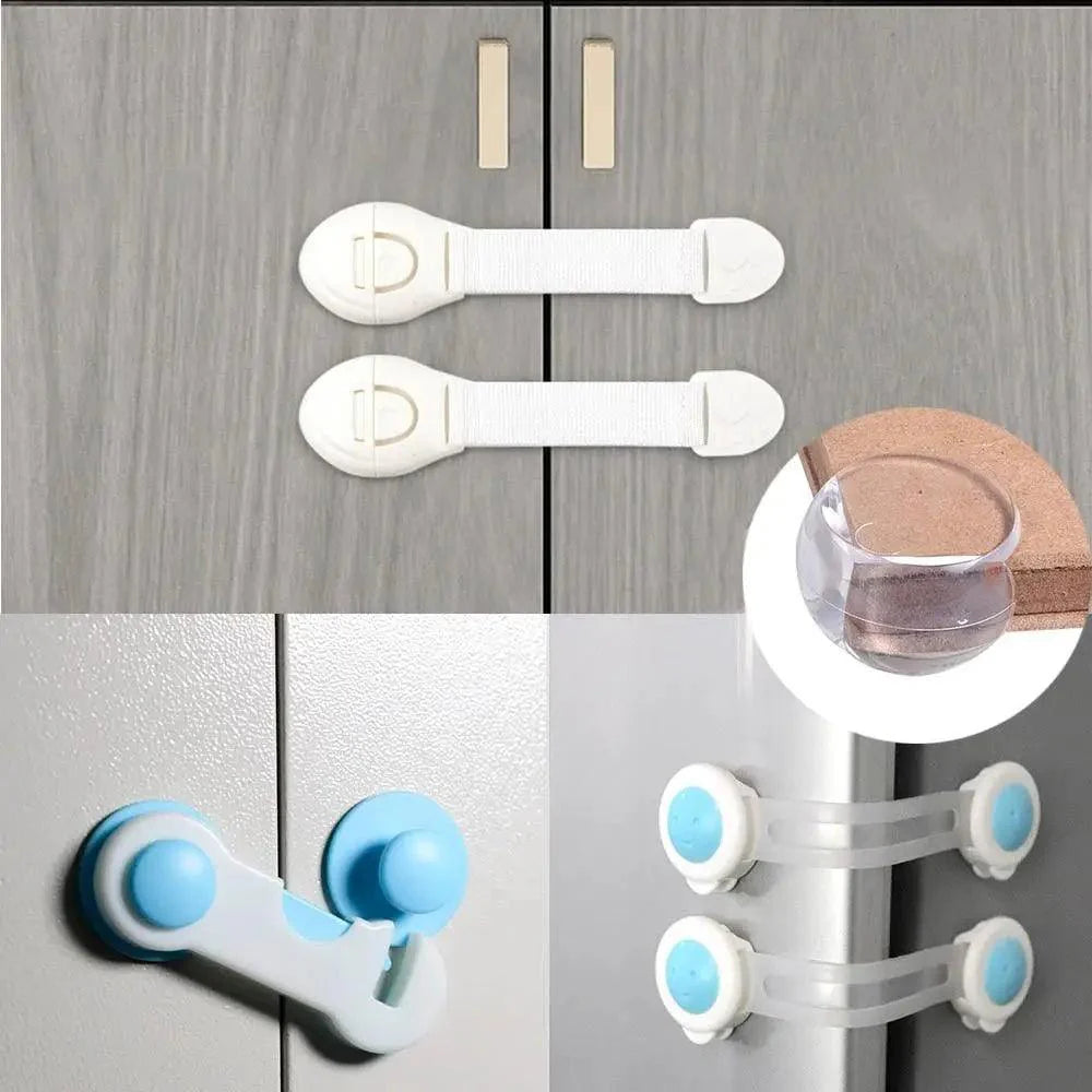 Serrure de sécurité bébé pour armoire, tiroir, porte de réfrigérateur, bloqueurs en plastique pour protection de sécurité des enfants