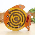 Jouet en bois pour bébé Labyrinthe magnétique Planche d'équilibre en bois, Puzzle Labyrinthe pour bébés 0-12 mois