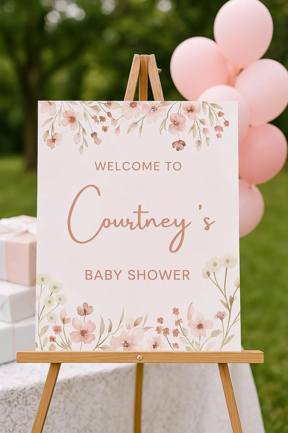 Baby in Bloom Baby Shower Invitation Bundle Printable