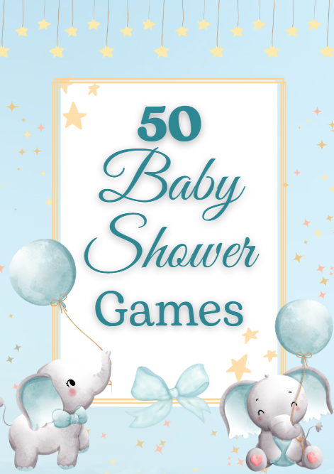 Pack de 50 jeux imprimables pour baby shower – Thème Petit Éléphant
