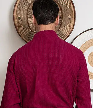 Peignoir gaufré pour homme - Absorbant, Léger