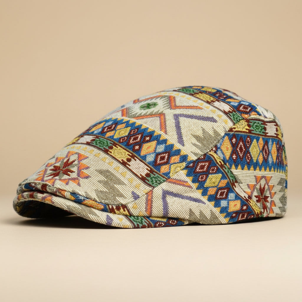 Béret rétro pour femme – Béret ethnique chic style britannique