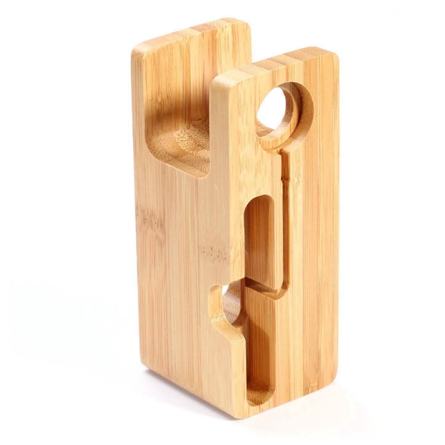 Support de recharge en bois de bambou pour Apple Watch