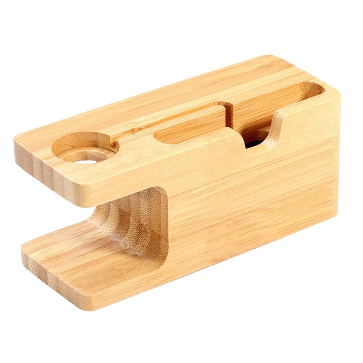 Support de recharge en bois de bambou pour Apple Watch