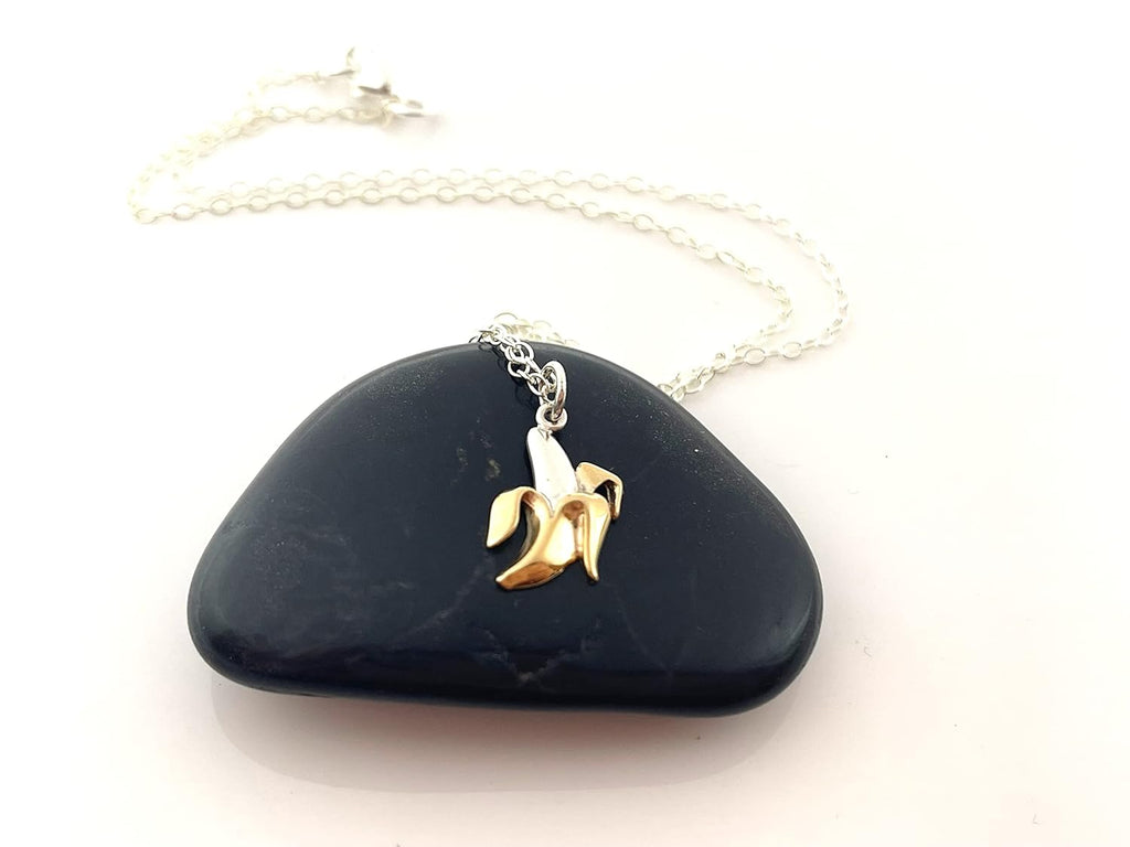 Collier banane en argent sterling
