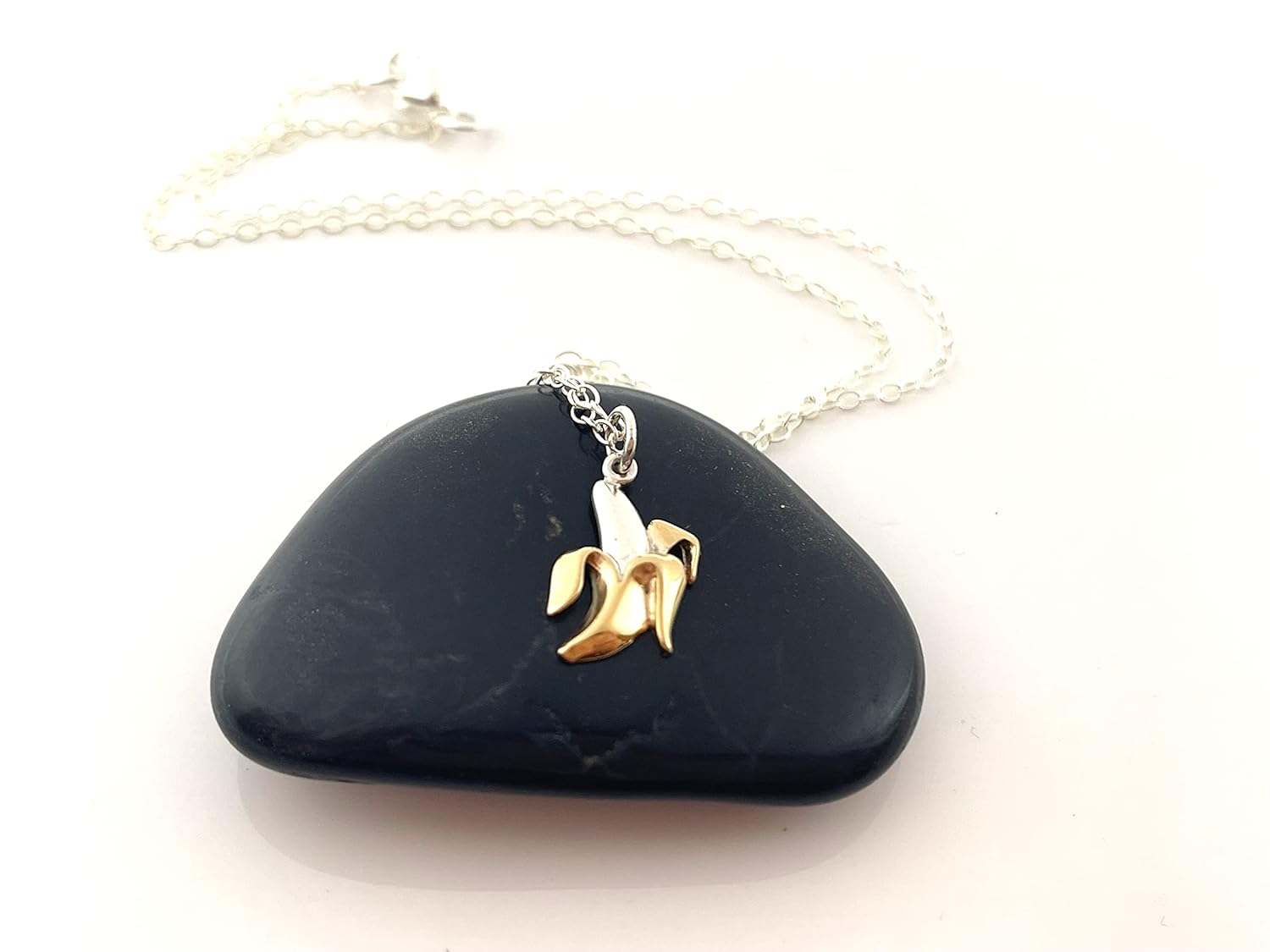 Collier banane en argent sterling