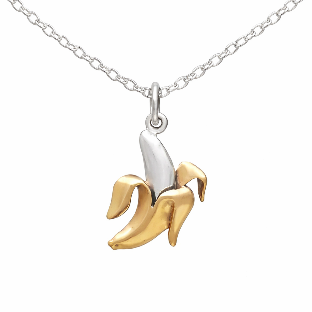 Collier banane en argent sterling