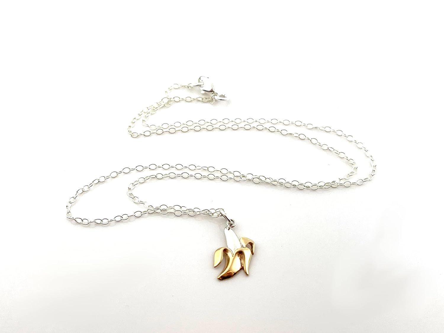 Collier banane en argent sterling