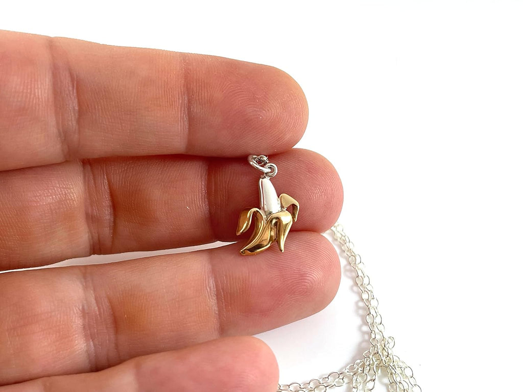 Collier banane en argent sterling