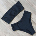 Maillot de Bain Bandage Bikini Femmes Maillot de Bain Taille Haute Ensemble Bikini Maillot de Bain Push Up Femmes Bretelles Spaghetti Bandeau Laçage Taille Haute Ensemble Bikini 2 Pièces
