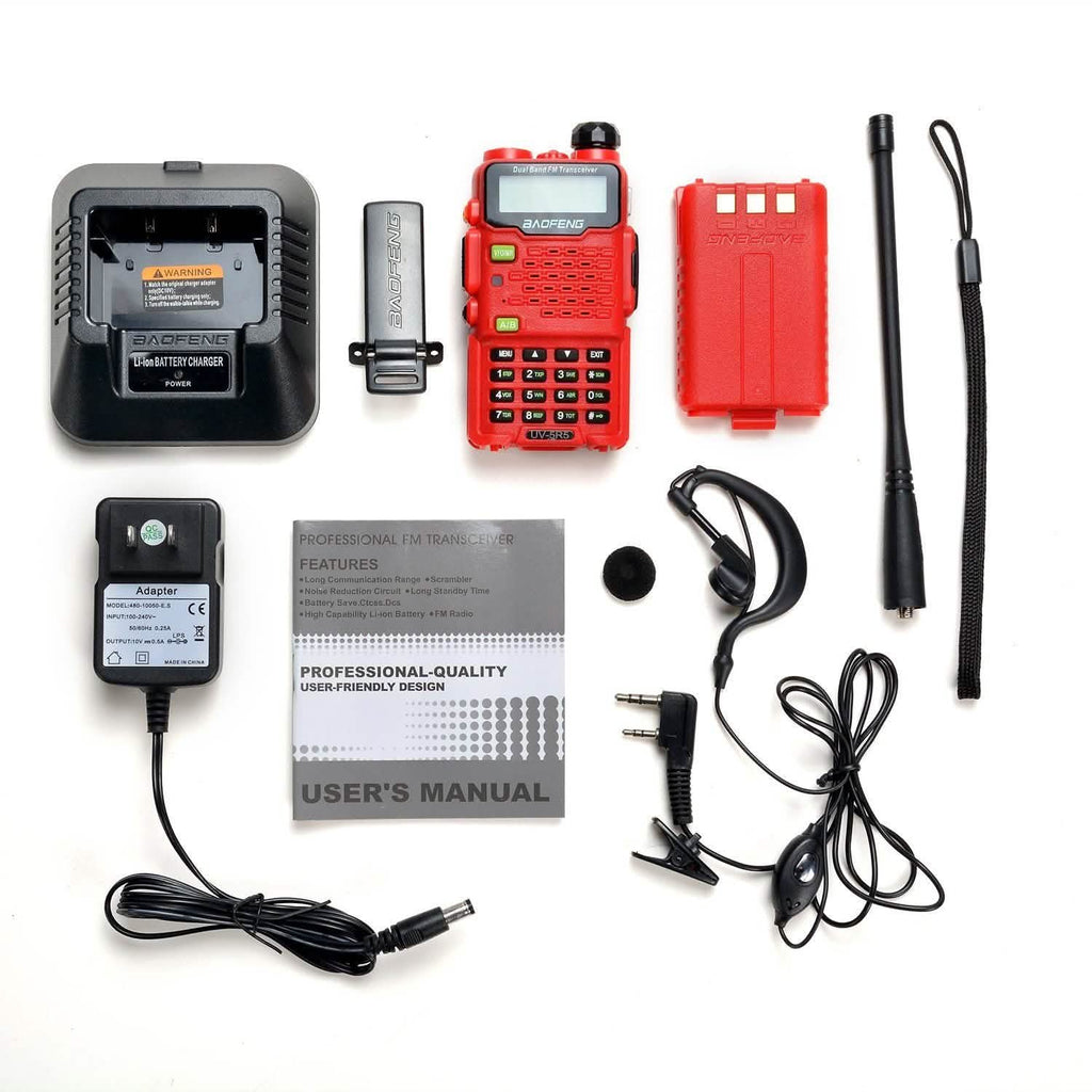 Talkies-walkies rouges BAOFENG UV-5R5