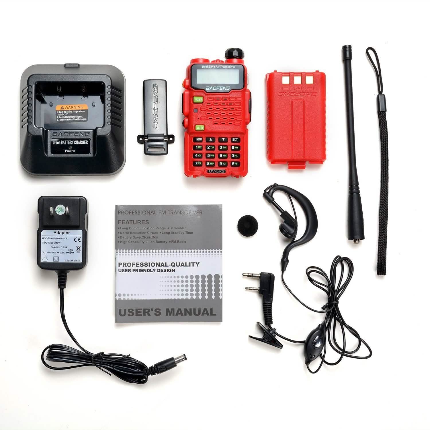 Talkies-walkies rouges BAOFENG UV-5R5