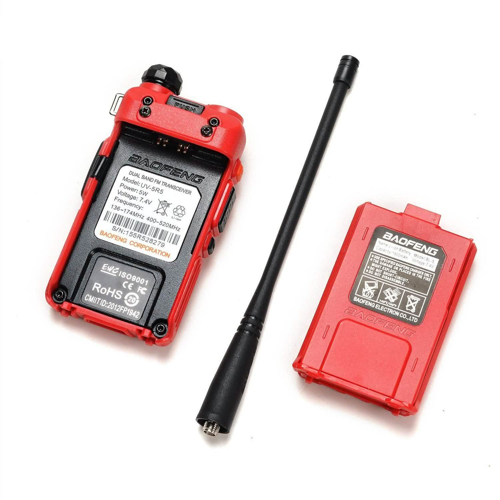 Talkies-walkies rouges BAOFENG UV-5R5