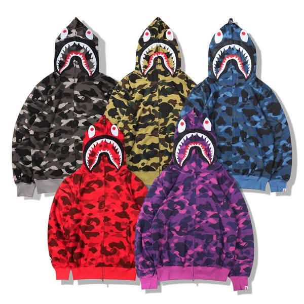 Veste de Camouflage Fine à Capuche et Fermeture Éclair, Veste Requin