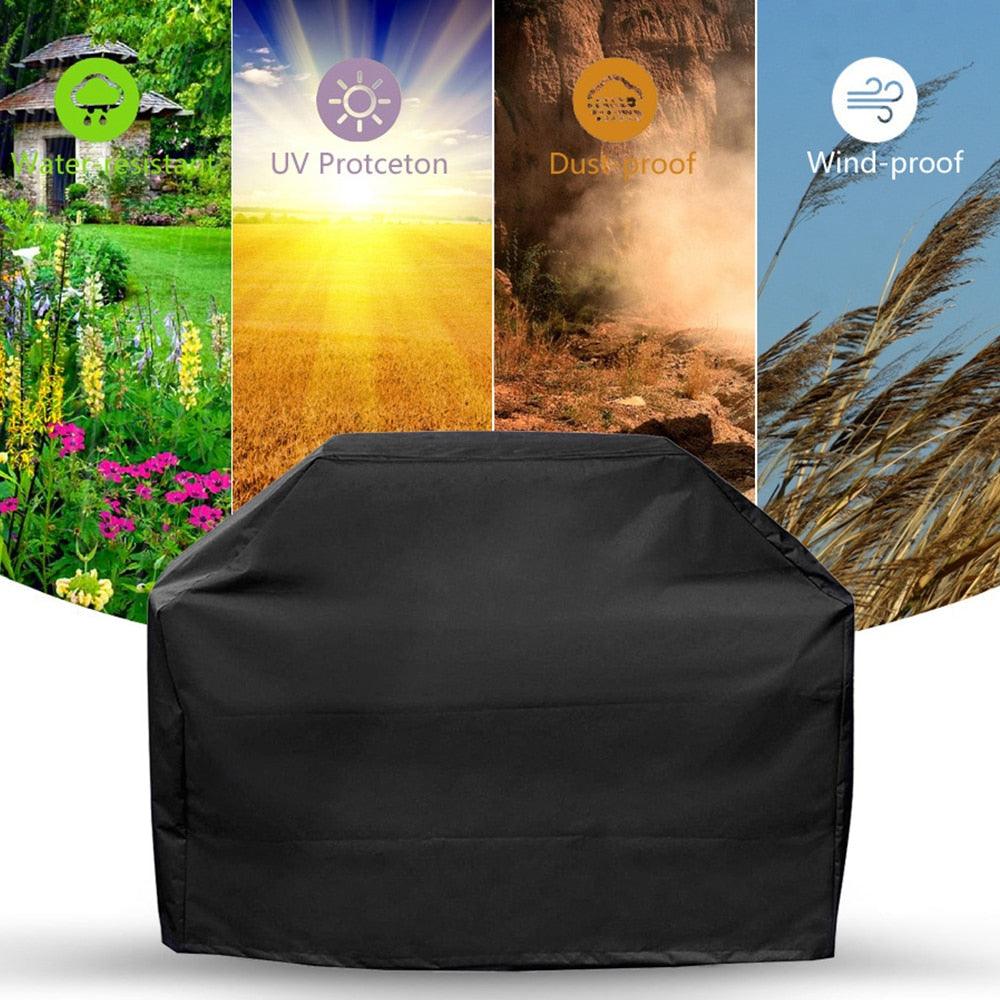 Housses de barbecue Housse de barbecue imperméable compatible avec les housses de barbecue à gaz résistantes aux UV Housse de barbecue imperméable avec cordon de serrage universel Protection de four de gril Accessoires de barbecue