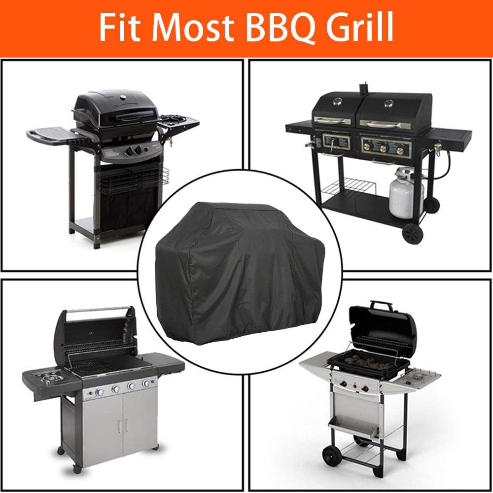 Housses de barbecue Housse de barbecue imperméable compatible avec les housses de barbecue à gaz résistantes aux UV Housse de barbecue imperméable avec cordon de serrage universel Protection de four de gril Accessoires de barbecue