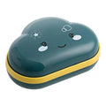 Boîte à savon de salle de bain Mignon nuages de dessins animés Porte-savon Maison Douche Voyage Conteneur Porte-savon Égouttoir Boîte Accessoires de salle de bain Porte-savon avec égouttoir Économiseur de savon Nettoyage facile Séchage Arrêt Savon