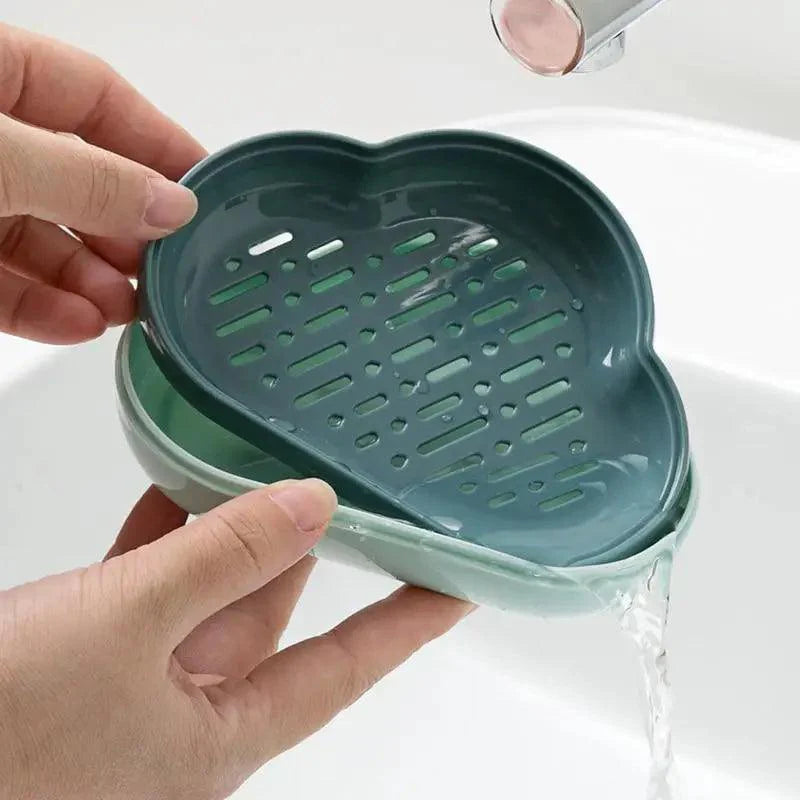 Boîte à savon de salle de bain Mignon nuages de dessins animés Porte-savon Maison Douche Voyage Conteneur Porte-savon Égouttoir Boîte Accessoires de salle de bain Porte-savon avec égouttoir Économiseur de savon Nettoyage facile Séchage Arrêt Savon