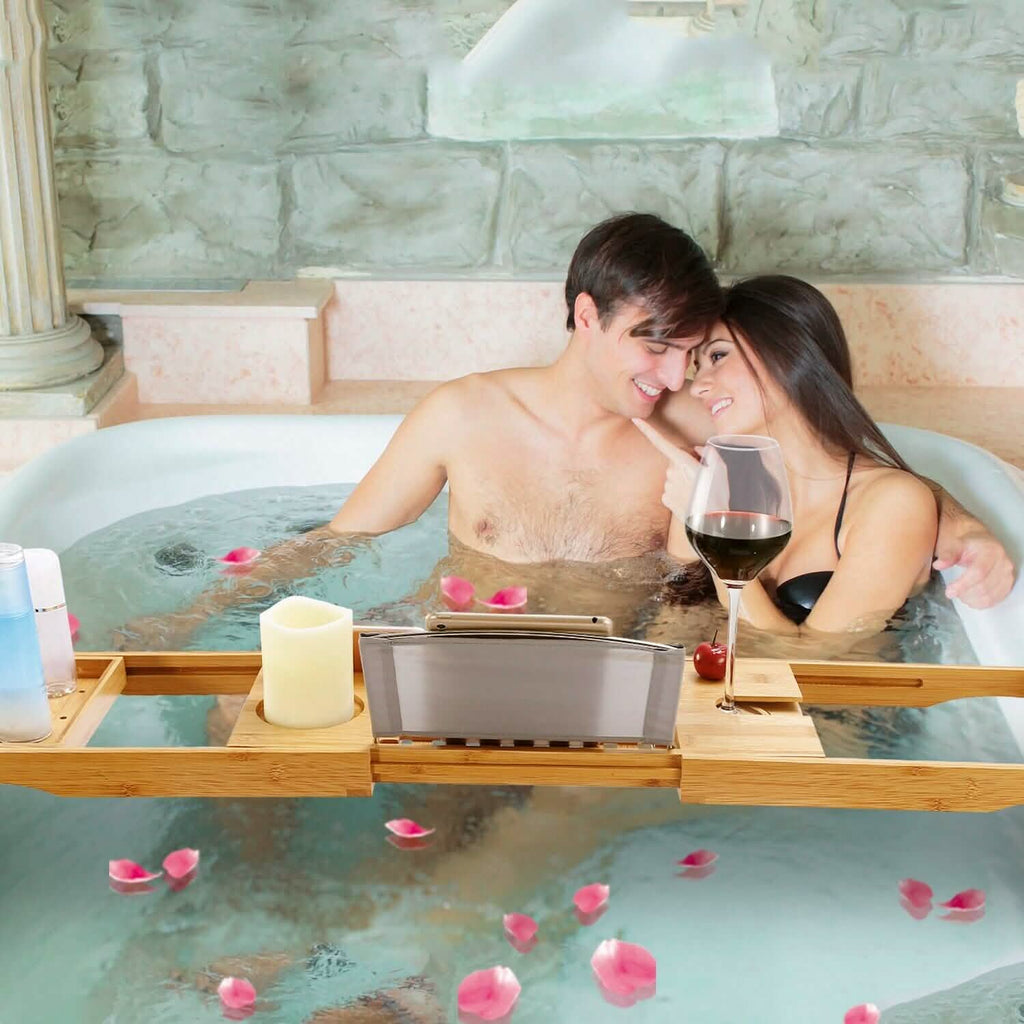 Tablette de baignoire en bambou