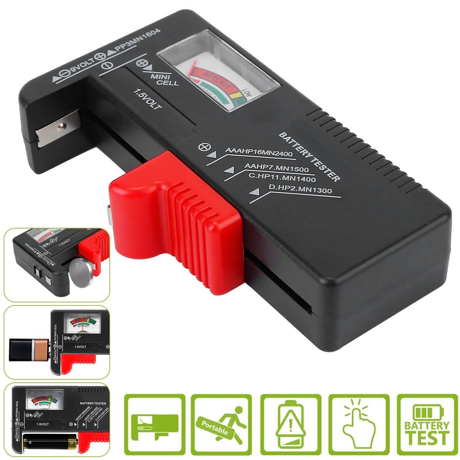 Testeur de batterie universel pour piles AA AAA C D 9V et piles bouton 1,5V