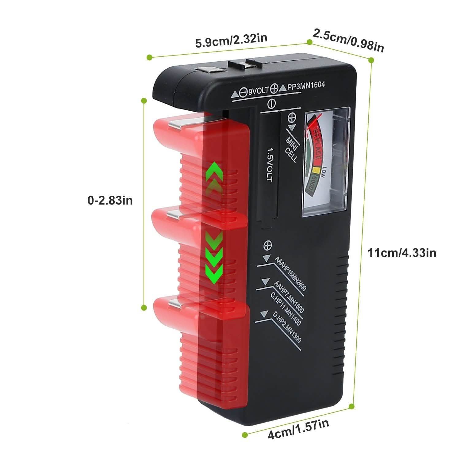 Testeur de batterie universel pour piles AA AAA C D 9V et piles bouton 1,5V