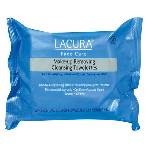 Lingettes démaquillantes Lacura, 25 unités