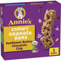 Barres tendres biologiques Annies au beurre de tournesol et pépites de chocolat, 5 barres, 126 g