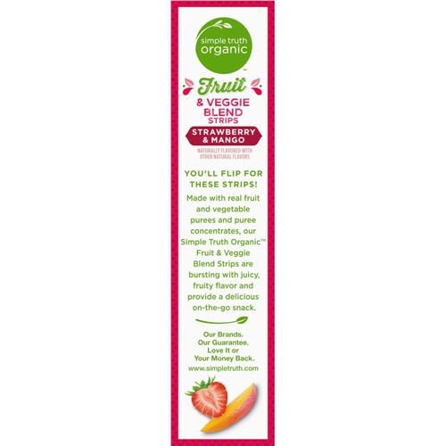 Lanières bio fraise et mangue Simple Truth 8 unités / 14 g