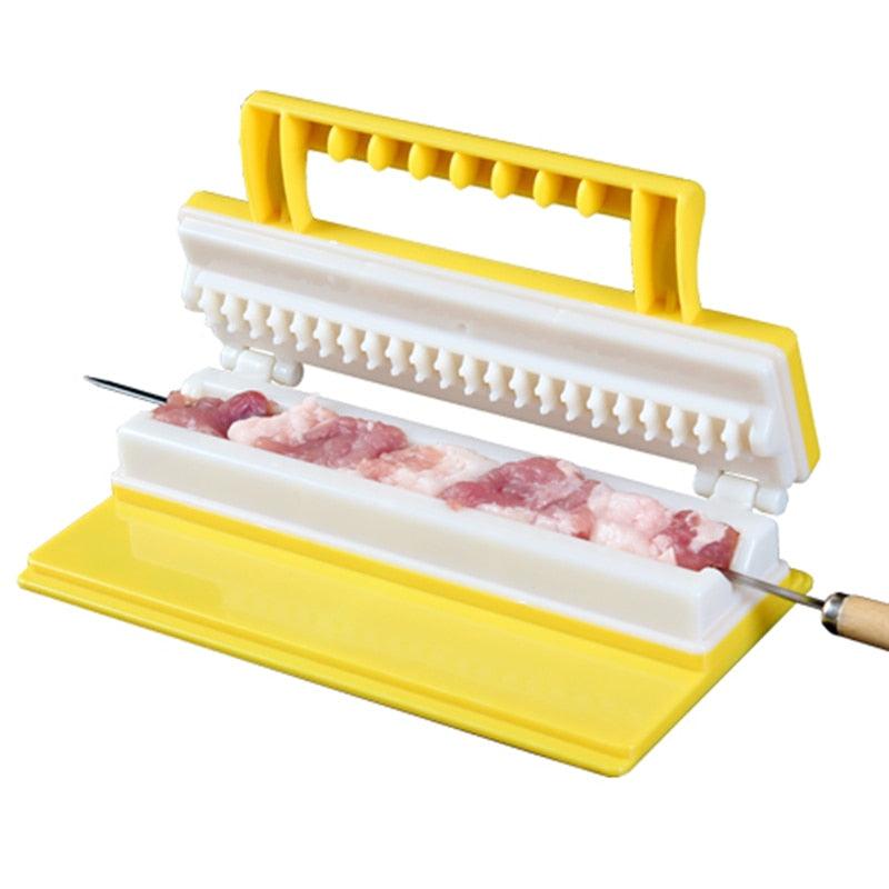 Machine à brochettes de barbecue, outils portables pour brochettes, boîte à brochettes, accessoires de cuisine pour barbecue, outils automatiques pour brochettes de viande, machine à brochettes de bœuf facile à utiliser, outils de cuisine et de barbecue