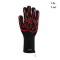 Gants de four BBQ Résistance haute température Barbecue Cuisson Isolation thermique 14 pouces Mitaines Maniques four micro-ondes Gants de cuisine ignifuges pour cuisine extérieure Accessoires de barbecue