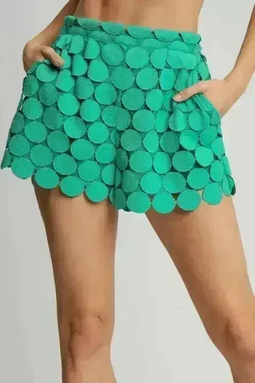 Shorts en dentelle à pois grande taille Umgee
