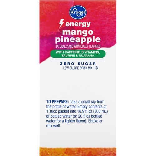Mélange pour boisson énergisante mangue ananas Kroger, 30 sachets