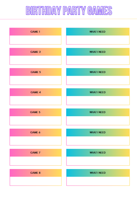 Birthday Party Planner | 30-Page Canva Template