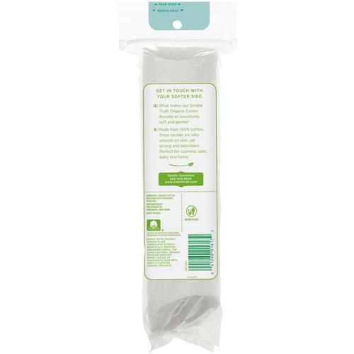 Coton démaquillant biologique Simple Truth 80 unités